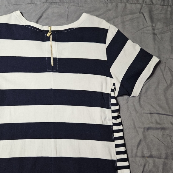 Tommy Bahama Nautical Thera Stripe T-Shirt Dress Pima Cotton Ocean Deep Size XL - Picture 10 of 11